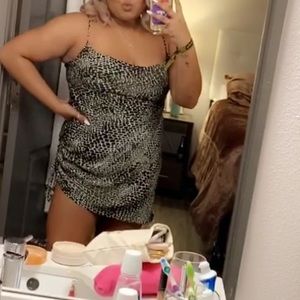 Satin silk dress TOP SHOP